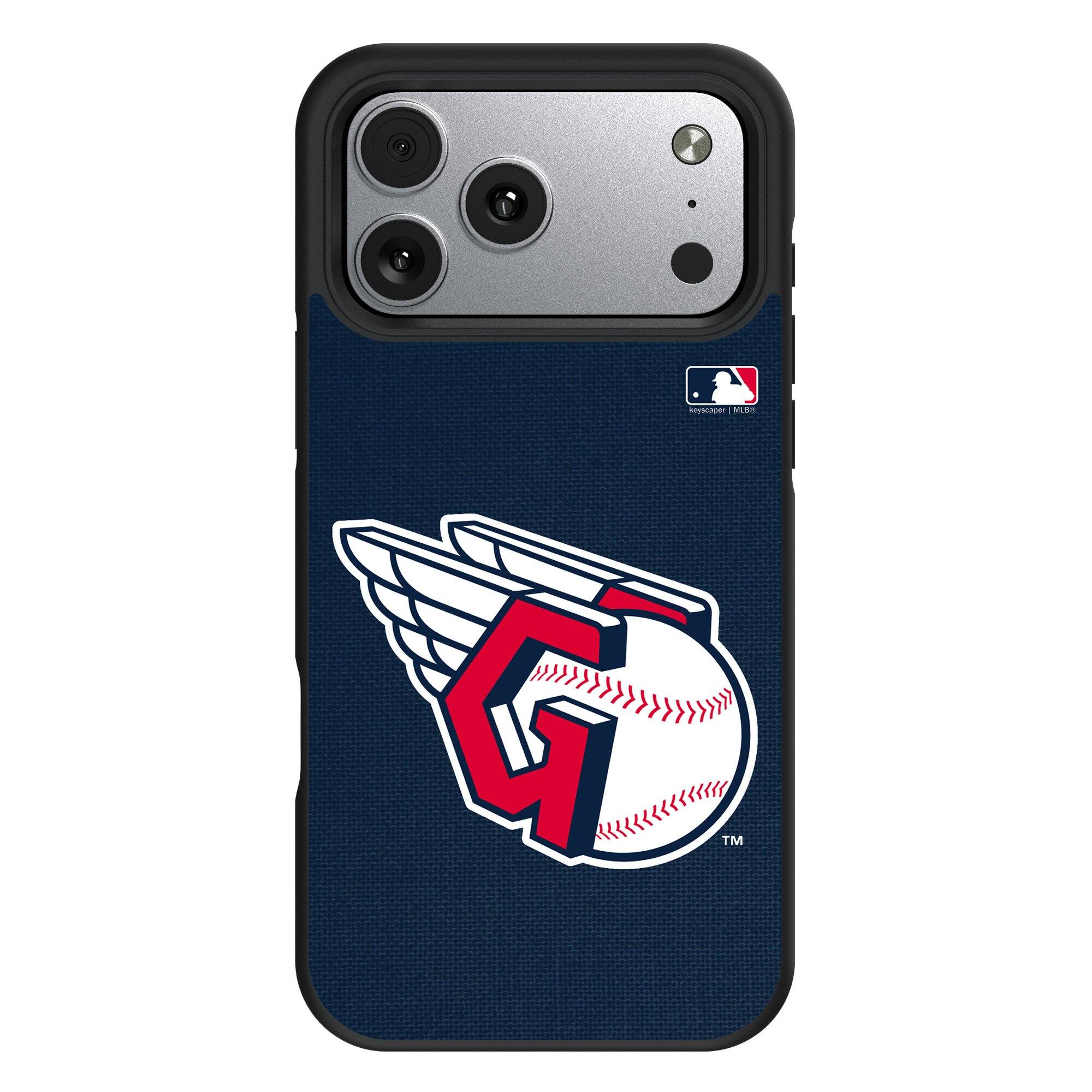 Keyscaper - MLB - Cleveland Guardians Personalized Bump Case with 8.2ft Drop Protection - 15 - Multicolor