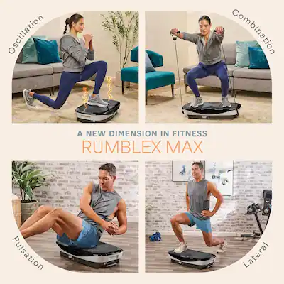 LifePro - Rumblex Max 4D Vibration Plate Exercise Machine with Loop Resistance Bands - Black LifePro - Rumblex Max 4D Vibration Plate Exercise Machine with Loop Resistance Bands - Black