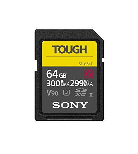 TOUGH SF-G64T 64 GB  
R: 300 MB/s  
W: 299 MB/s  
V90  
XC II  
SONY