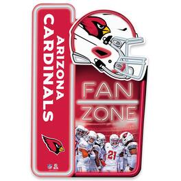 Open Road Brands - Arizona Cardinals 13" x 19.5" Fan Zone Metal Sign - Red