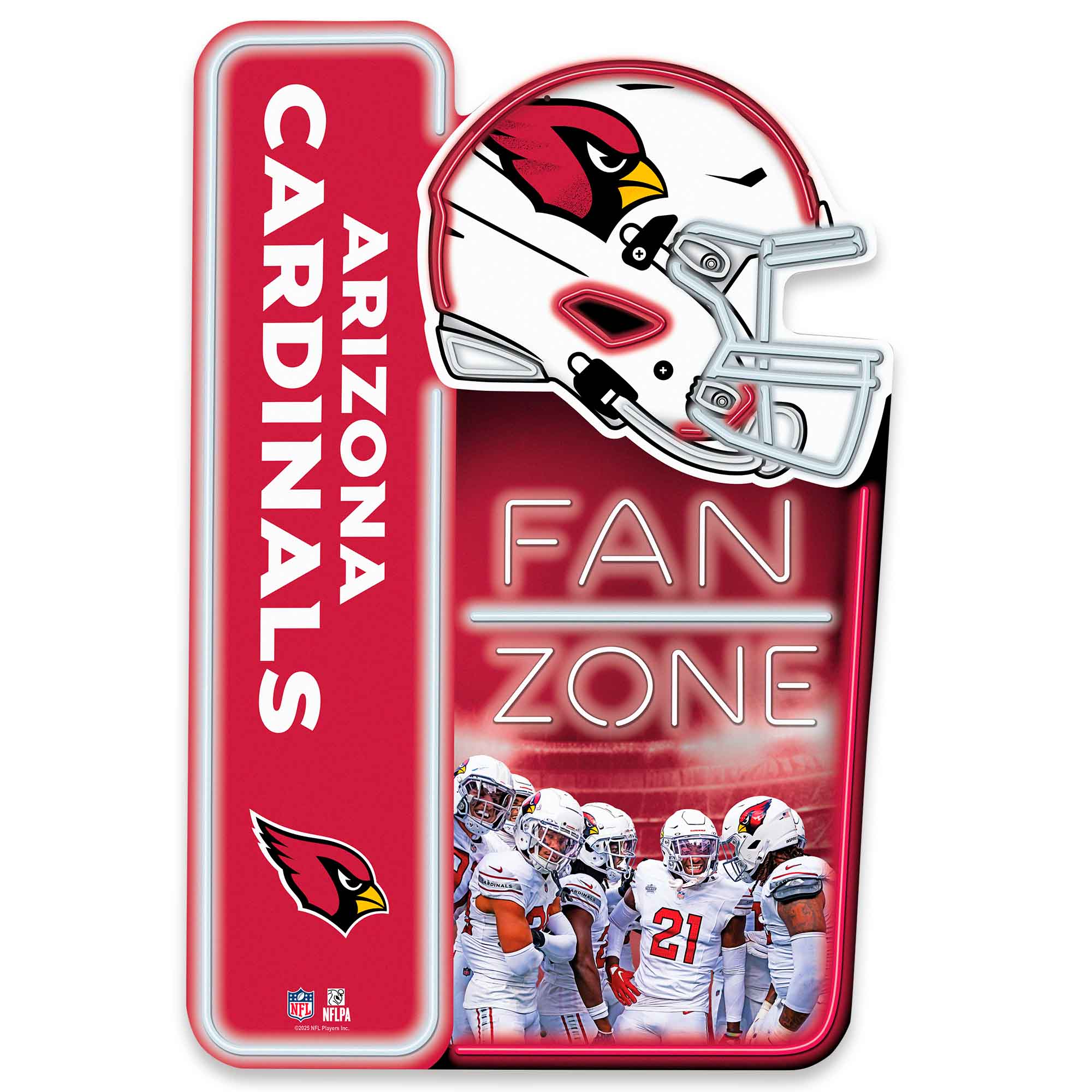 Arizona Cardinals 13" x 19.5" Fan Zone Metal Sign