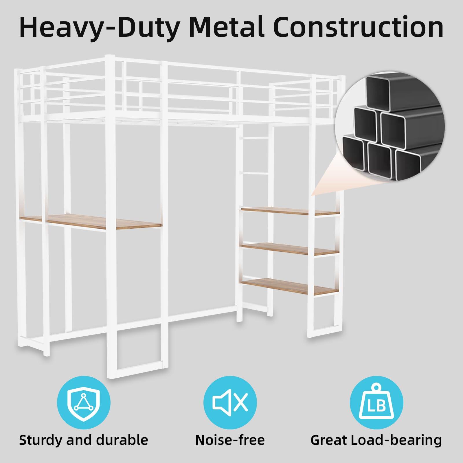 Heavy-Duty Metal Construction

- Sturdy and durable
- Noise-free
- Great Load-bearing