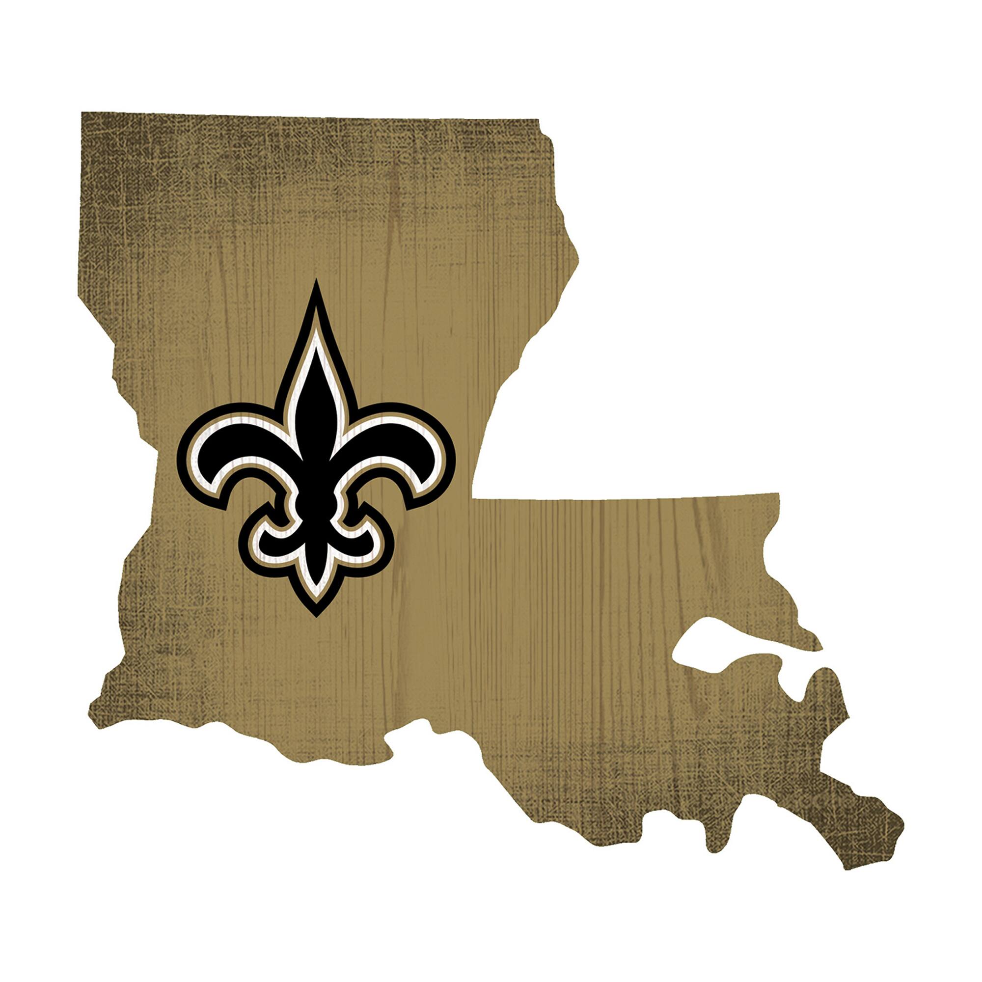 New Orleans Saints 12" Logo State Sign