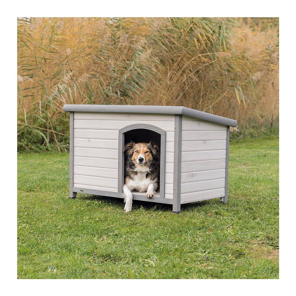 Angle. TRIXIE - Natura Classic Dog House - Gray.
