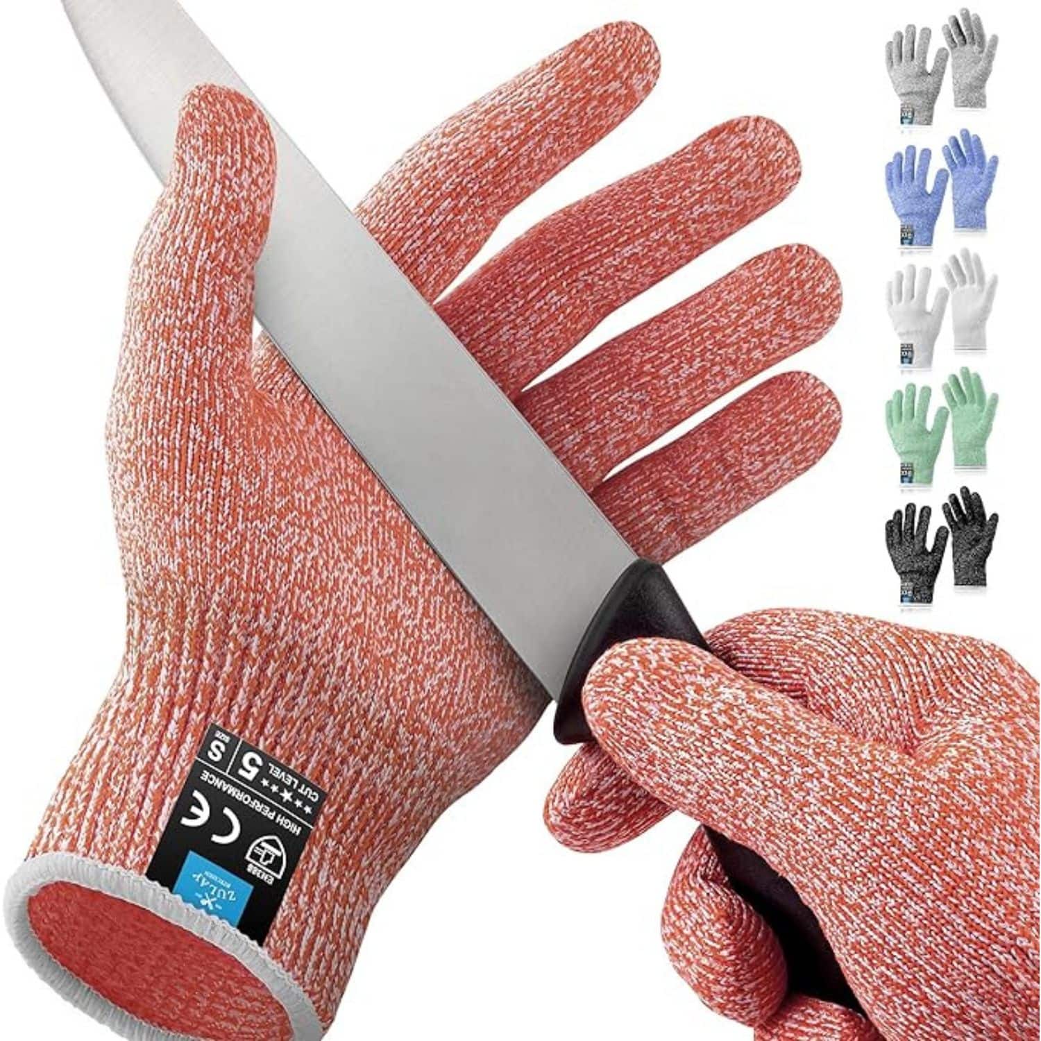 Zulay Kitchen - Cut Resistant Gloves Food Grade Level 5 Protection - Comfortable Safety Cutting Gloves - Red price history on PriceWatchPro