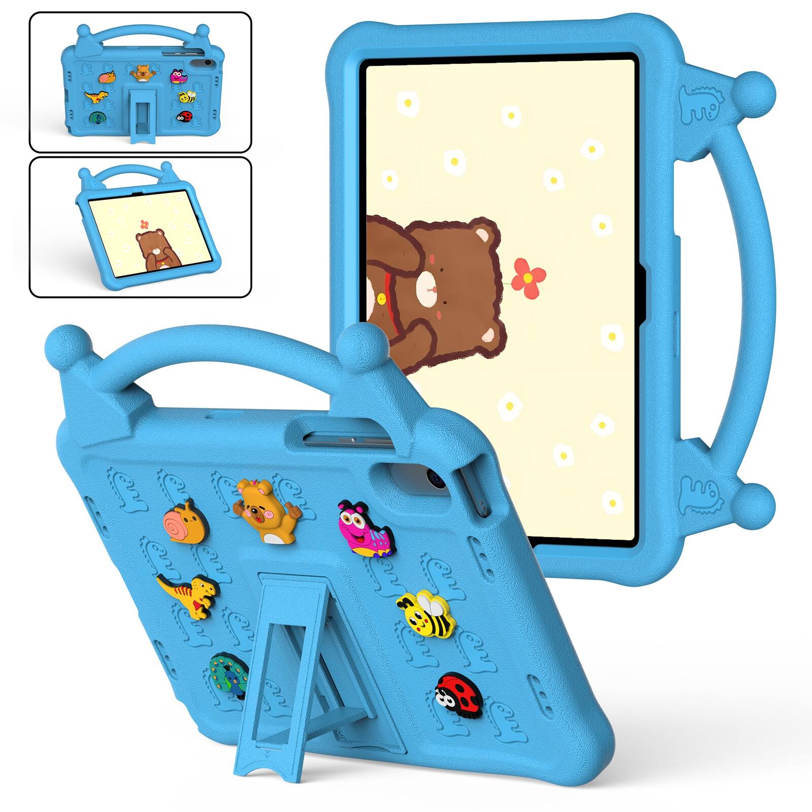 Front. UUCOVER - Kids Case for Samsung Galaxy Tab A11+ 11-inch 2025 (SM-X230/X236/X238) Shockproof EVA Handle Stand Cover - Skyblue.