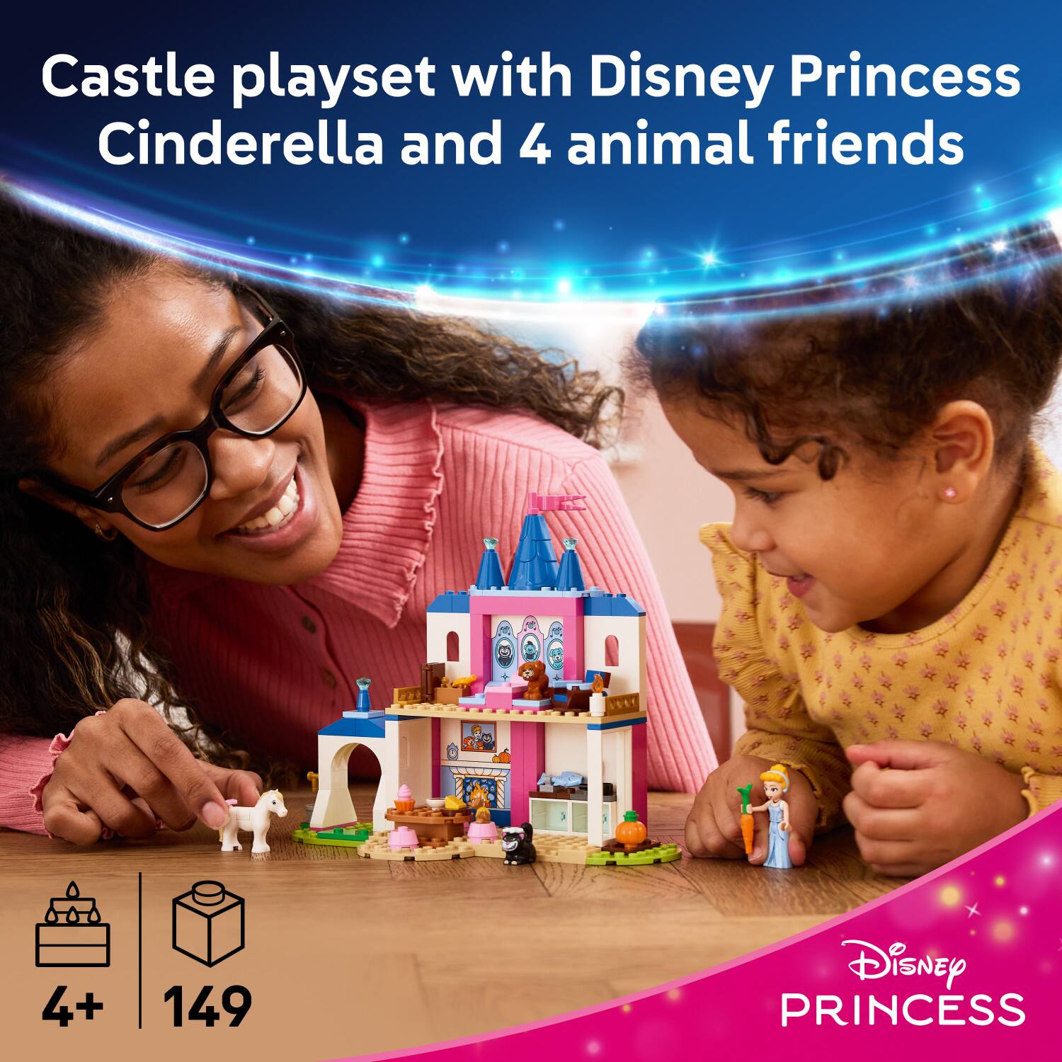 Castle playset with Disney Princess Cinderella and 4 animal friends  
4+ 149  
Disney PRINCESS