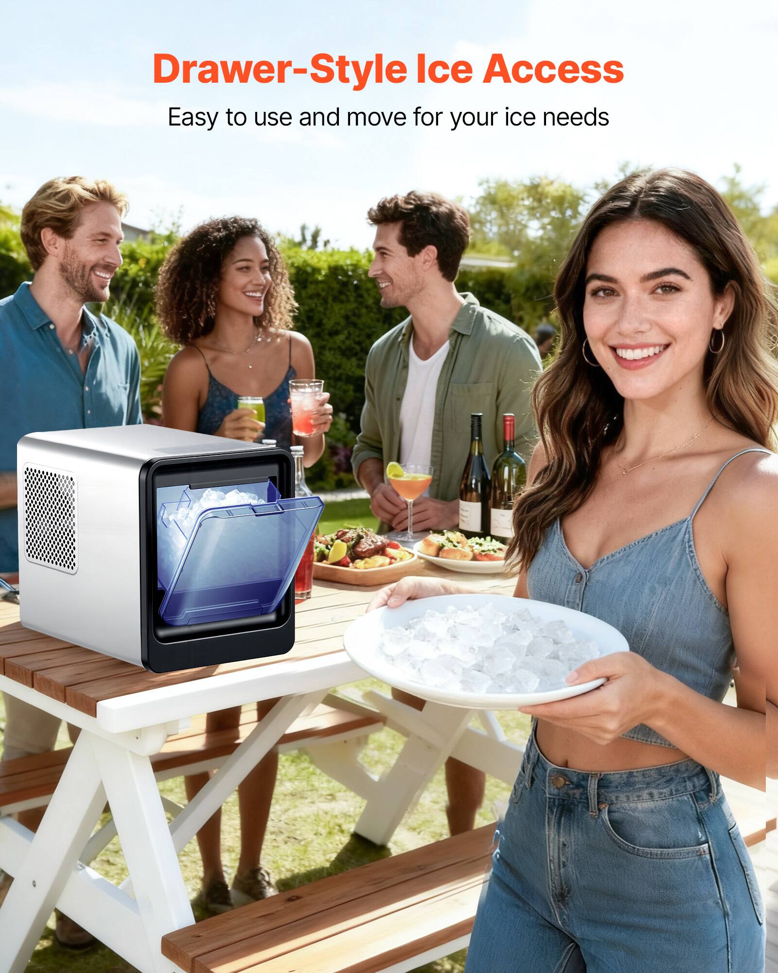 Drawer-Style Ice Access  
Easy to use and move for your ice needs