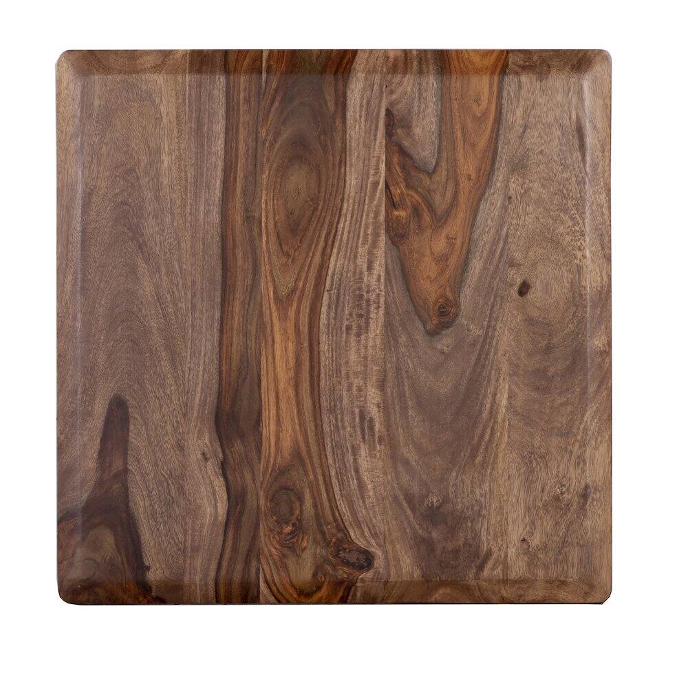 Angle. Porter Designs - Sonora Solid Sheesham Wood End Table - Brown.