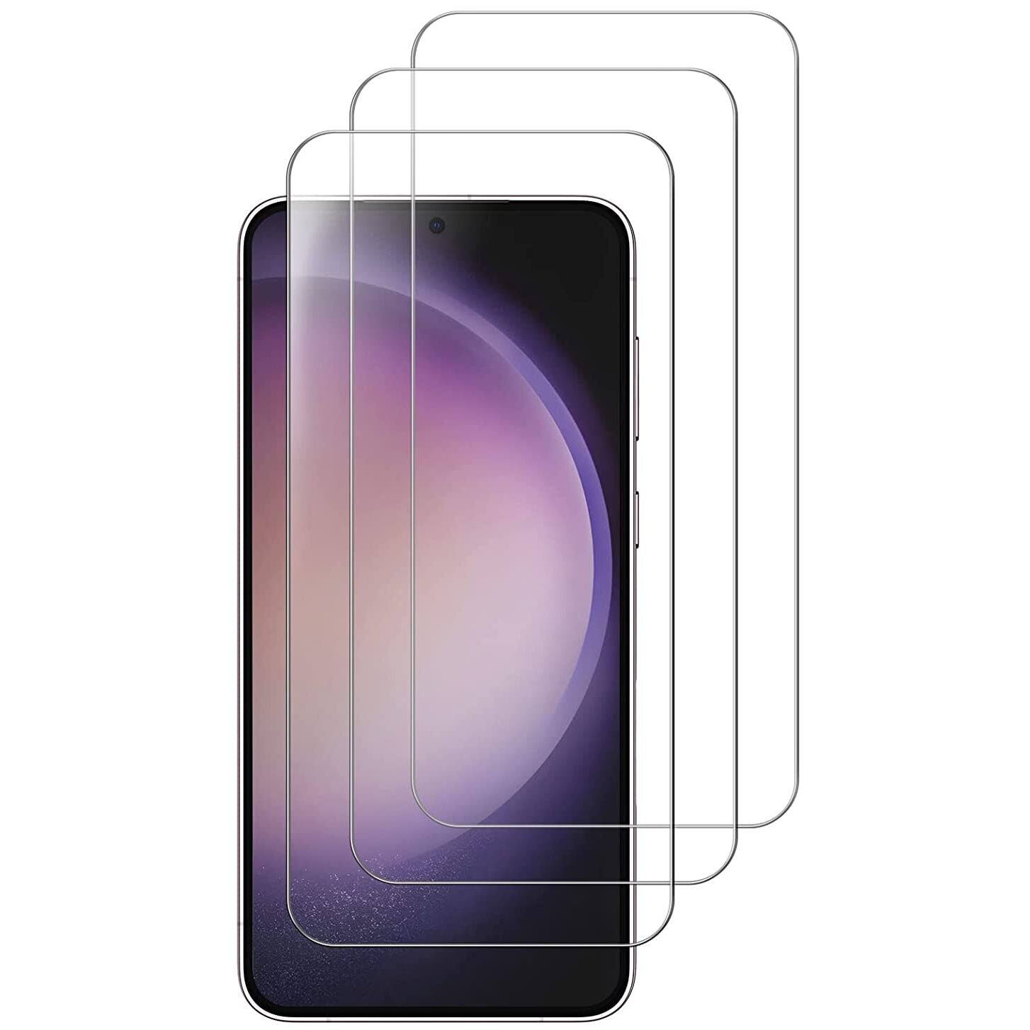 Front. Entronix - Entronix Tempered Glass Screen Protector for Samsung Galaxy A03s - 3 Pack - Transparent.