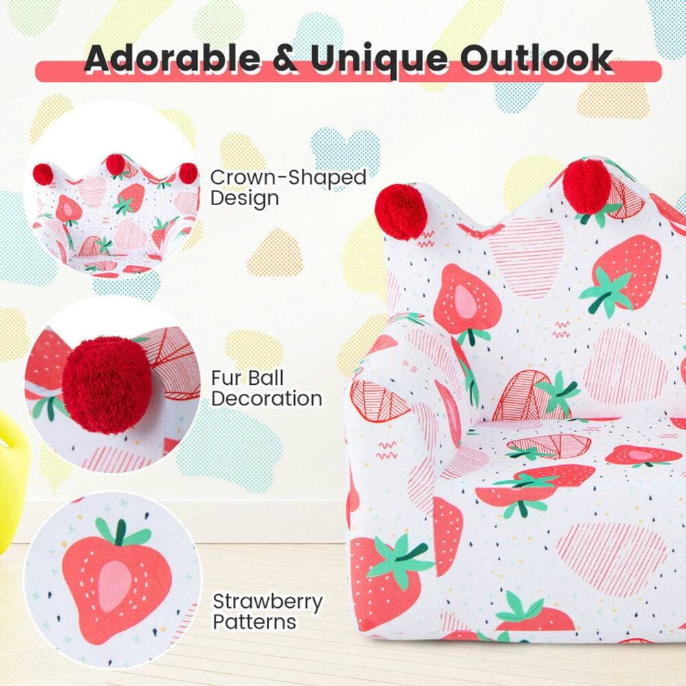 Adorable & Unique Outlook

- Crown-Shaped Design
- Fur Ball Decoration
- Strawberry Patterns
