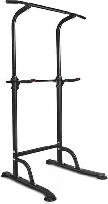 ELEMENT ACE - Multi-Function Power Tower Workout Dip Station Pull Up Bar - Adjustable Home Gym Fitness Equipment - Black