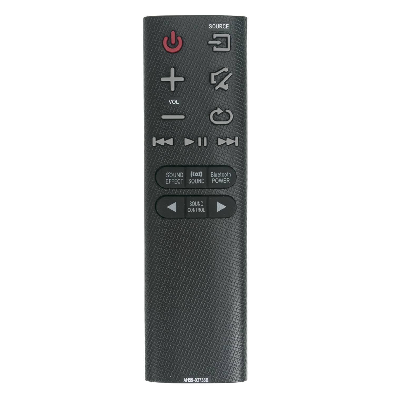 SOURCE, VOL, SOUND EFFECT, SOUND CONTROL, Bluetooth, POWER, AH59-027338