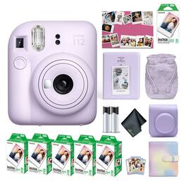 Bundle - Fujifilm - INSTAX MINI 12 Instant Film Holiday Camera- Purple + 40 Instant Film