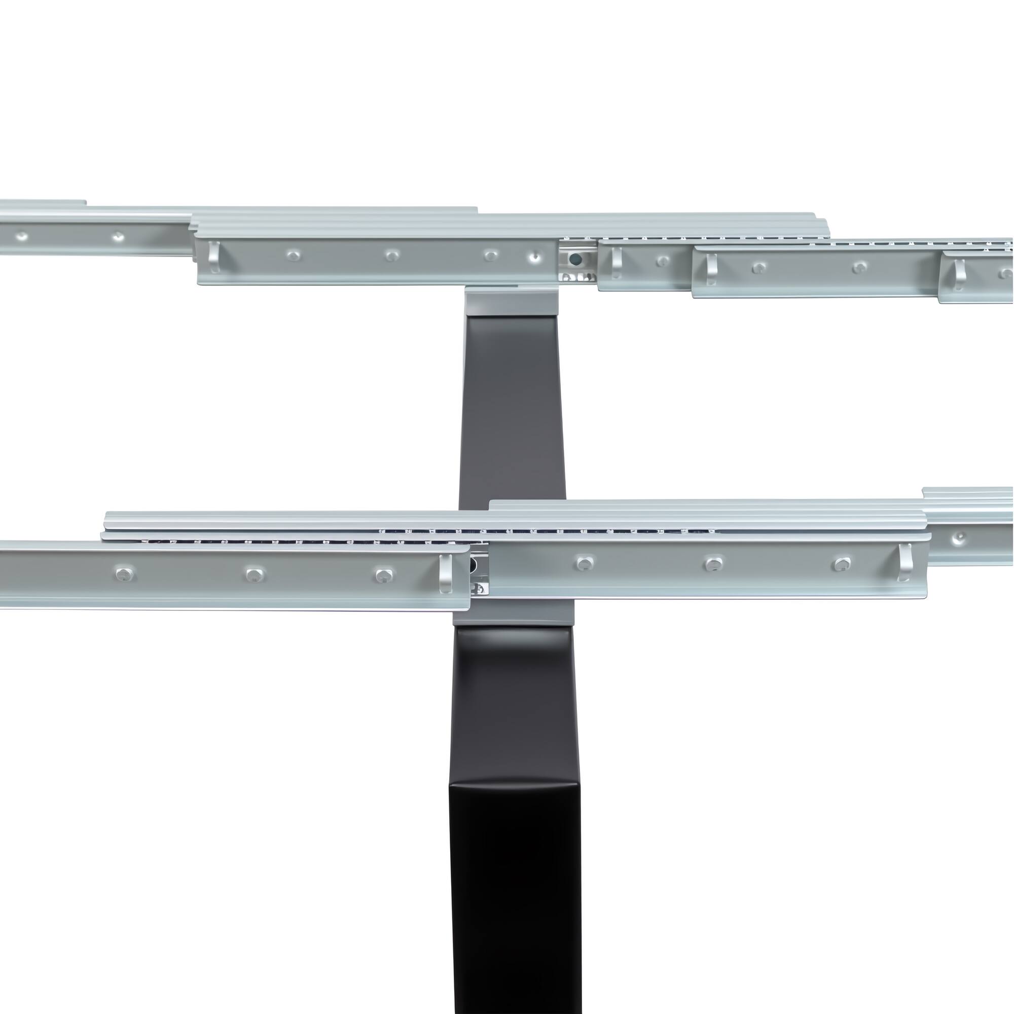 Alt View 6. Tiramisubest - Modern Multifunctional Extendable Dining Table with Outlet, Space Saving Expanding Table with Storage, Walnut+black - Walnut+black.