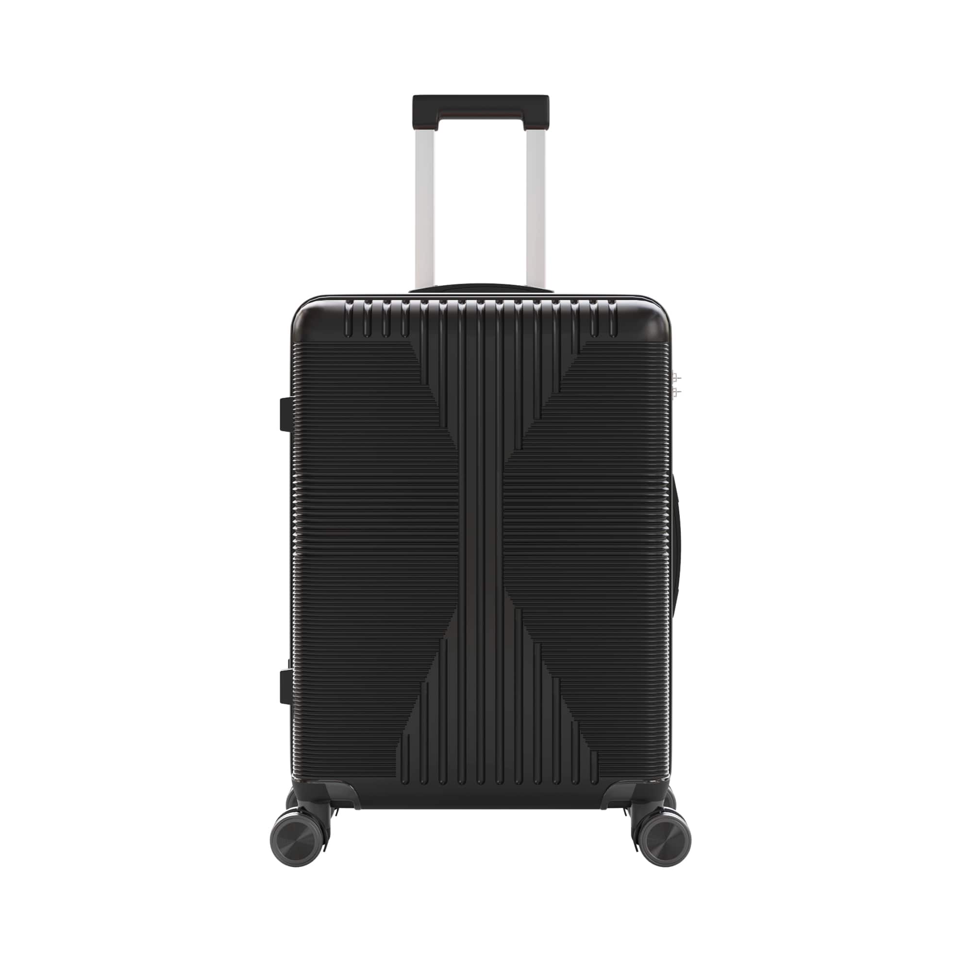 Winado - 28" Hardshell Carry On Luggage with Spinner Wheels Lightweight PP Hardside Small Suitcase with Built-in Lock - Black