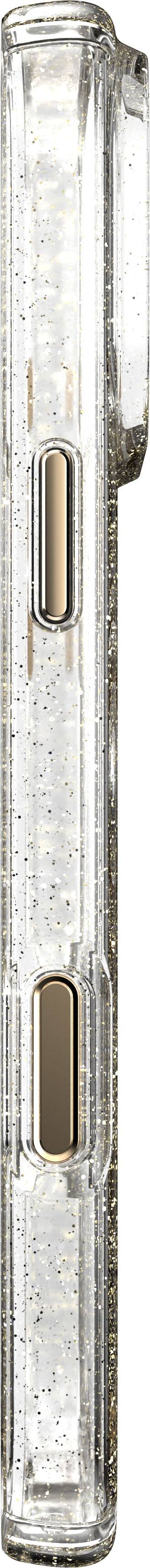Left. Speck - Presidio Lux Case with MagSafe for Apple iPhone 18 Pro Max / iPhone 17 Pro Max - Clear/Gold Glitter.