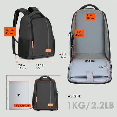TARION Camera Backpack Waterproof Camera Bag Large Capacity Camera Case Photography Backpack with 15in Laptop Compartment Rain Cover for Men Women TARION Camera Backpack Waterproof Camera Bag Large Capacity Camera Case Photography Backpack with 15in Laptop Compartment Rain Cover for Men Women
