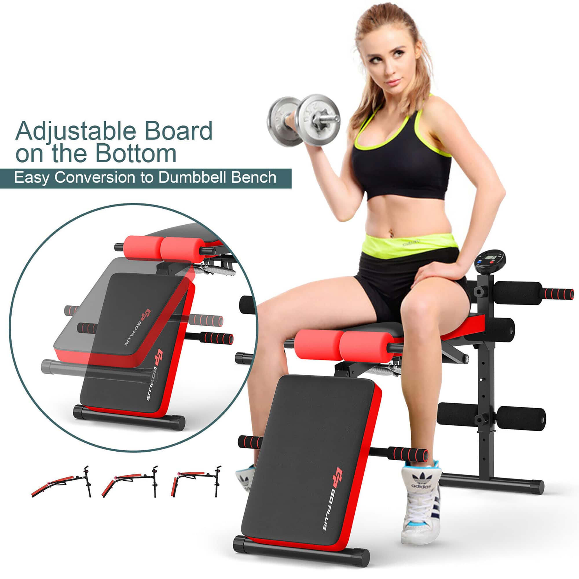 Adjustable Board on the Bottom Easy Conversion to Dumbbell Bench P MOPLL 4 ROPLE AAO f BOPLUE adidas
