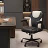 Pinmoco - Ergonomic PU Leather Office Chair, Executive Computer Desk Chair - Black/White