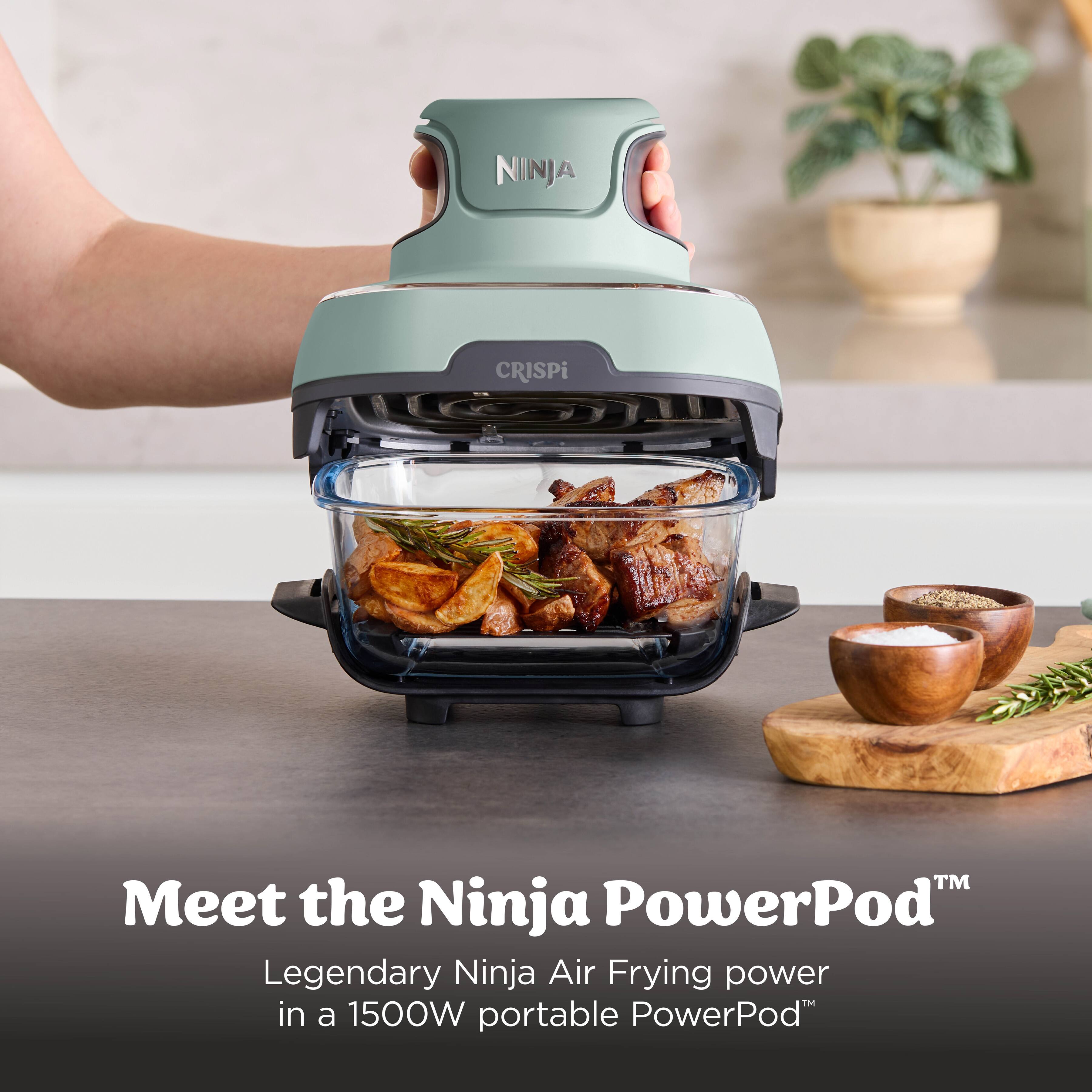 NINJA CRISPi™  
Meet the Ninja PowerPod™  
Legendary Ninja Air Frying power in a 1500W portable PowerPod™