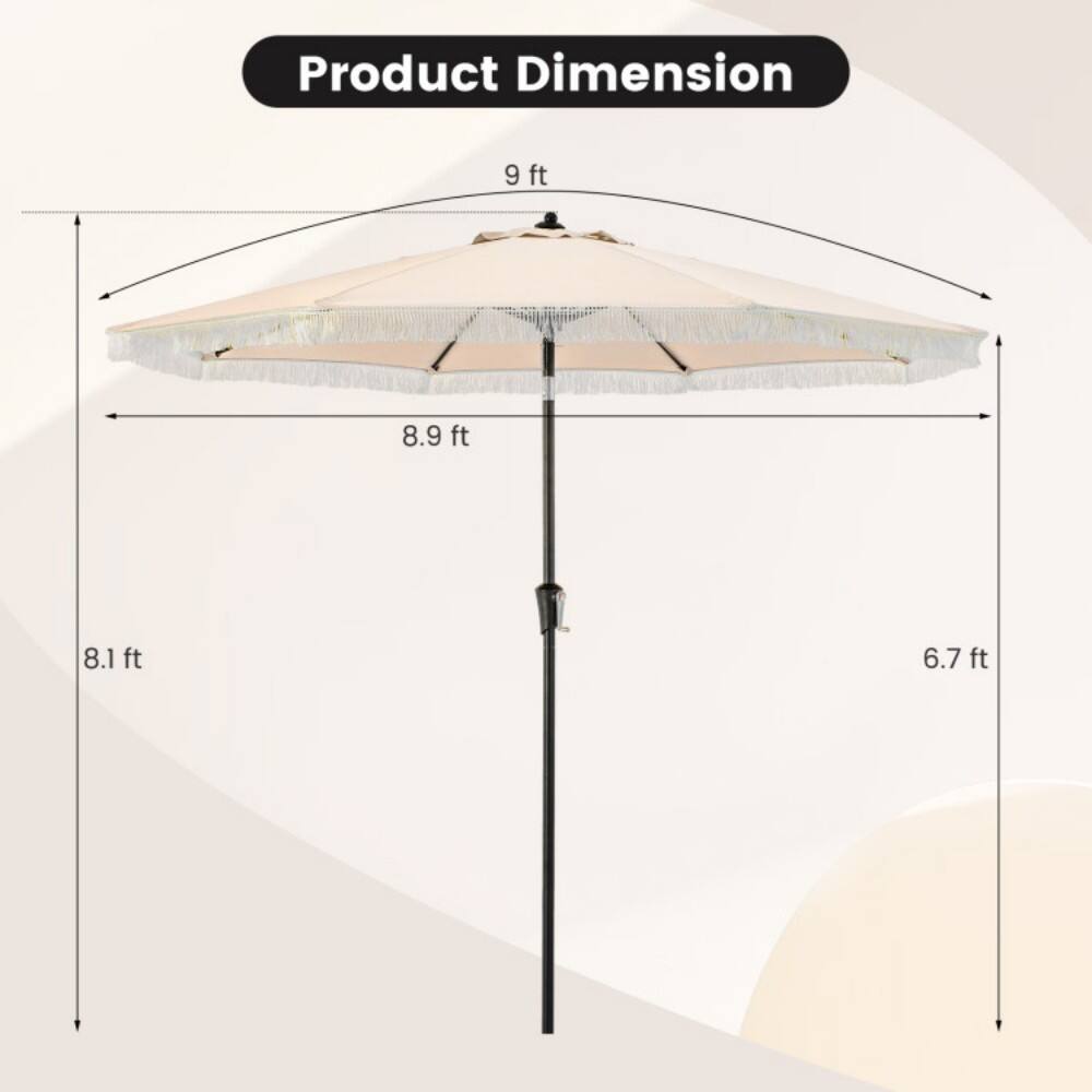 Product Dimension: 9 ft, 8.9 ft, 8.1 ft, 6.7 ft