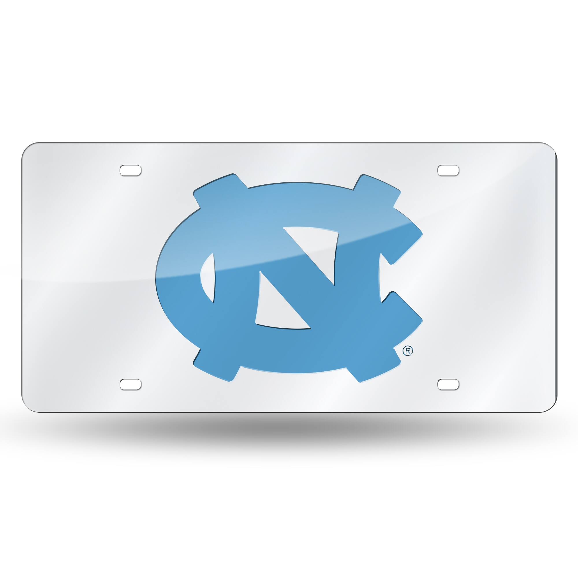 North Carolina Tar Heels Mirrored Laser Cut License Plate Laser Tag