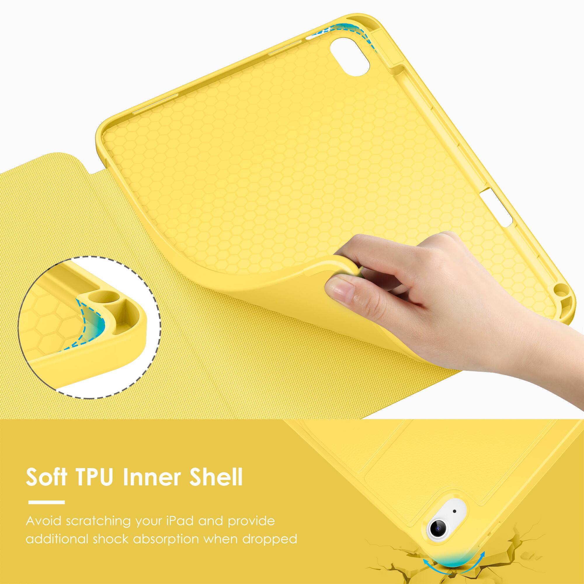 Soft TPU Inner Shell

Avoid scratching your iPad and provide additional shock absorption when dropped.