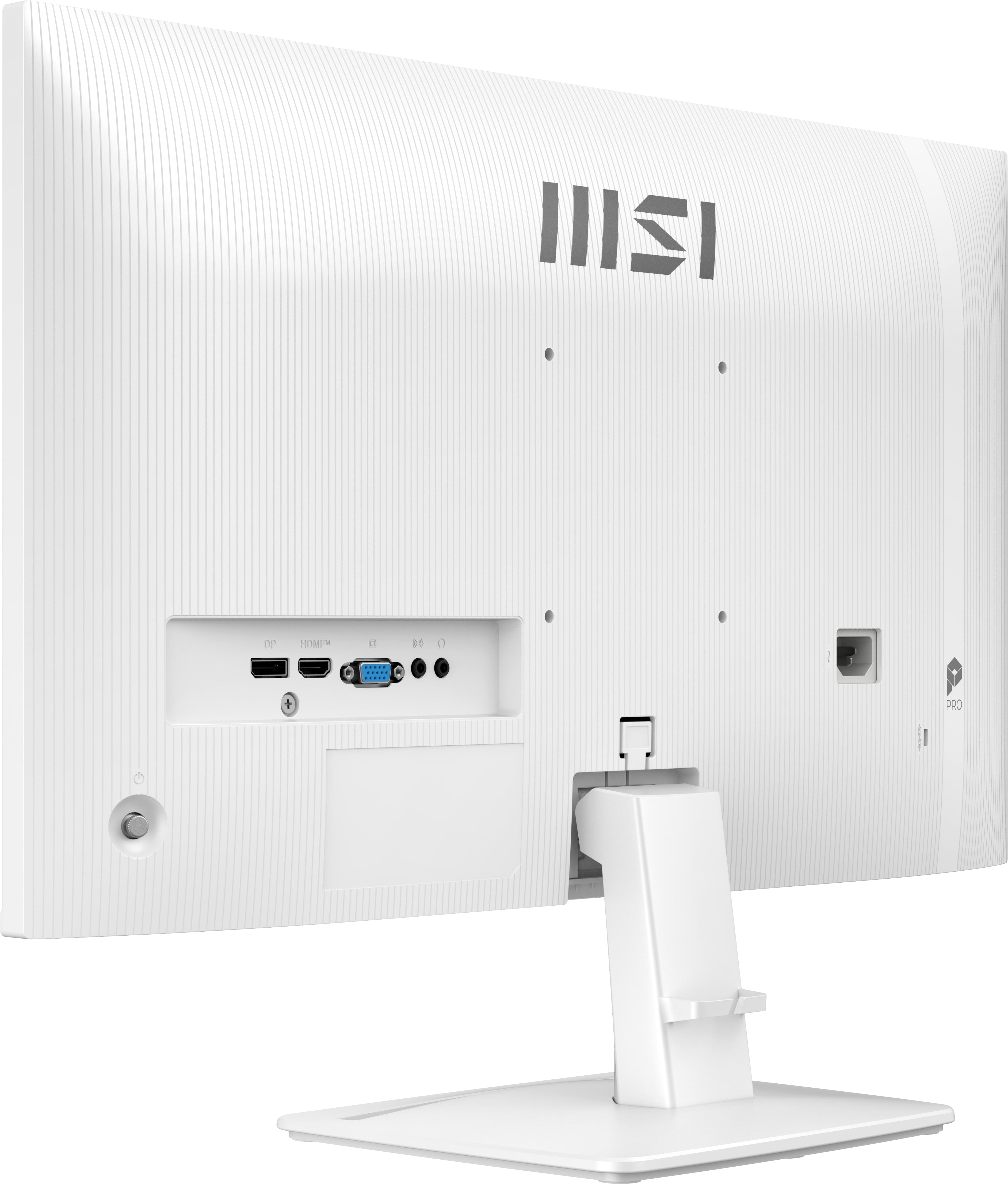 Alt View 2. MSI - PRO MP251W E2 24" FHD 120Hz 1ms Adaptive Sync Monitor with Built-in Speakers (DisplayPort, HDMI) - Matte White.