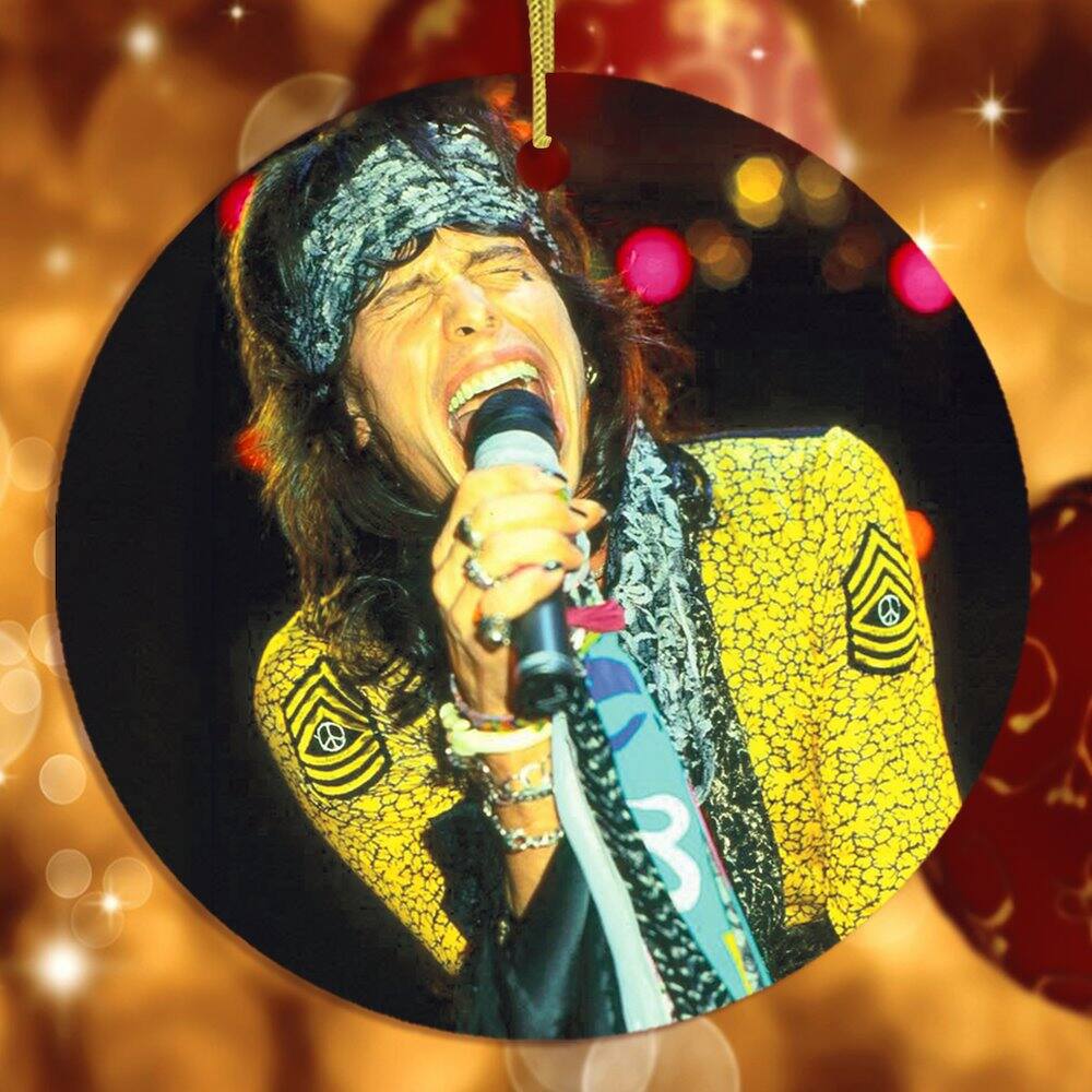 Back. OrnamentallyYou - Steven Tyler Aerosmith Christmas Ornament - Multi-colored.