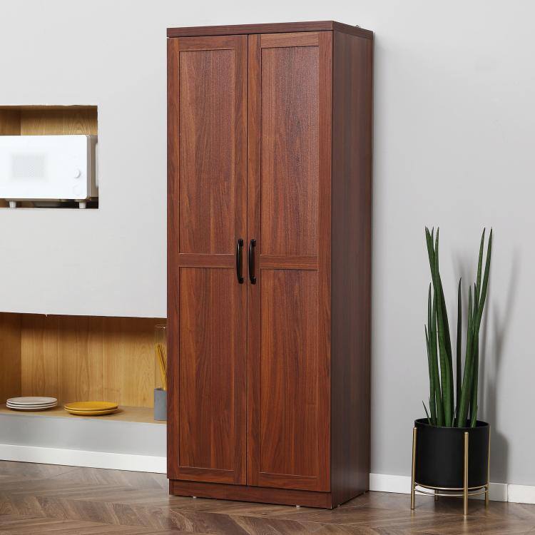 Alt View 2. PULUZ - 63 inch 2-Door Kitchen Pantry, Freestanding Storage Cabinet with 5-tier Shelving and 2 Adjustable Shelves for Dining Roo - Brown.