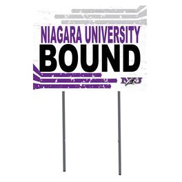 Jardine - Niagara Purple Eagles 18" x 24" Bound Yard Sign - White
