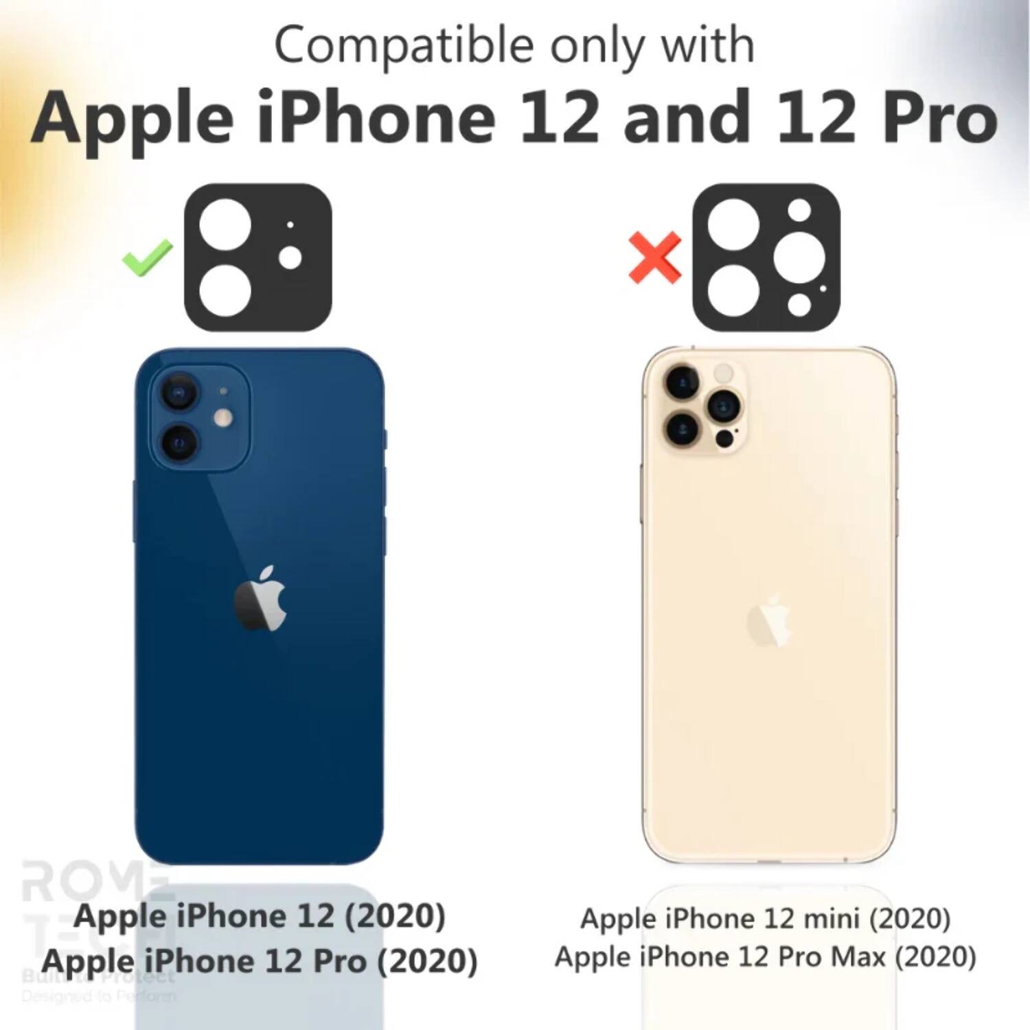 Compatible only with Apple iPhone 12 and 12 Pro

Apple iPhone 12 (2020)
Apple iPhone 12 Pro (2020)

Designed for Apple iPhone 12 mini (2020)
Apple iPhone 12 Pro Max (2020)