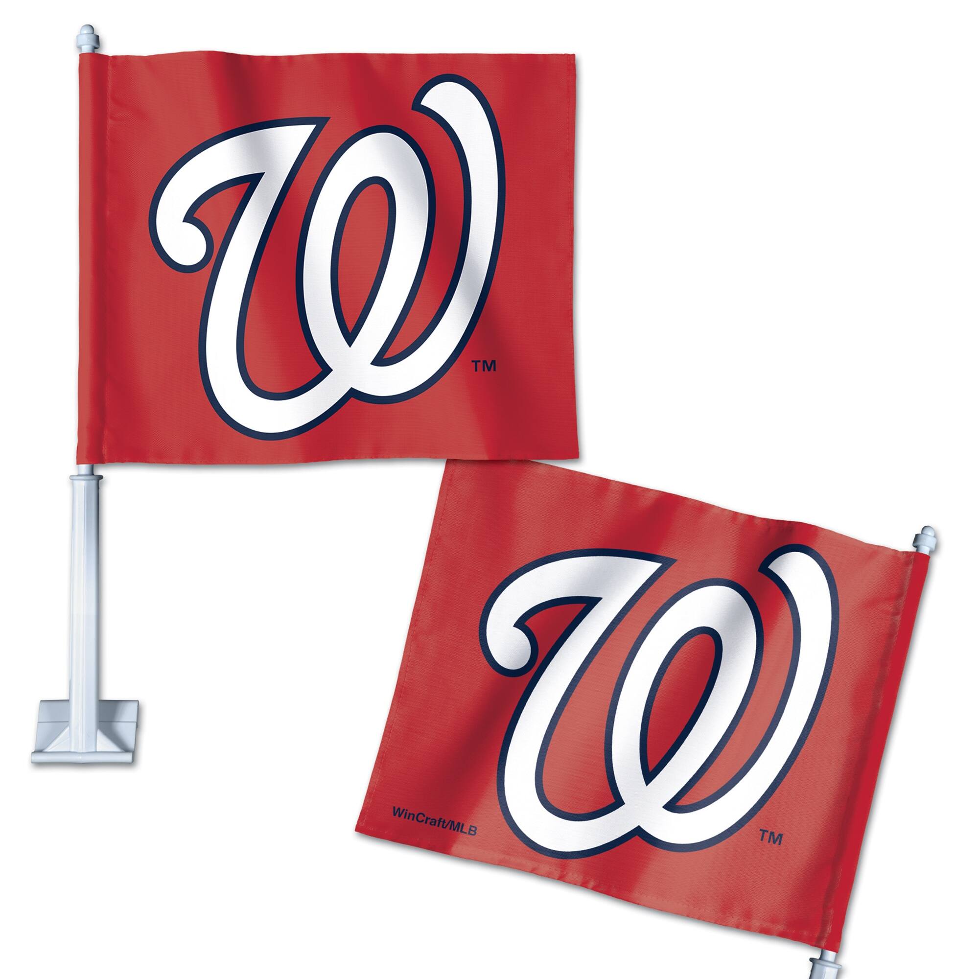 Alt View 2. WinCraft - Washington Nationals Double-Sided Car Flag - Multicolor.