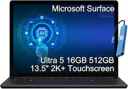 Microsoft - Surface Laptop 6 13.5" 2K+ Touchscreen Notebook AI PC Laptop - Intel Core Ultra 5 125H - 16GB RAM - 512GB SSD - Win11Pro - Black
