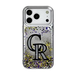 Keyscaper - MLB - Colorado Rockies Glitter Confetti iPhone Case - 13 - Multicolor