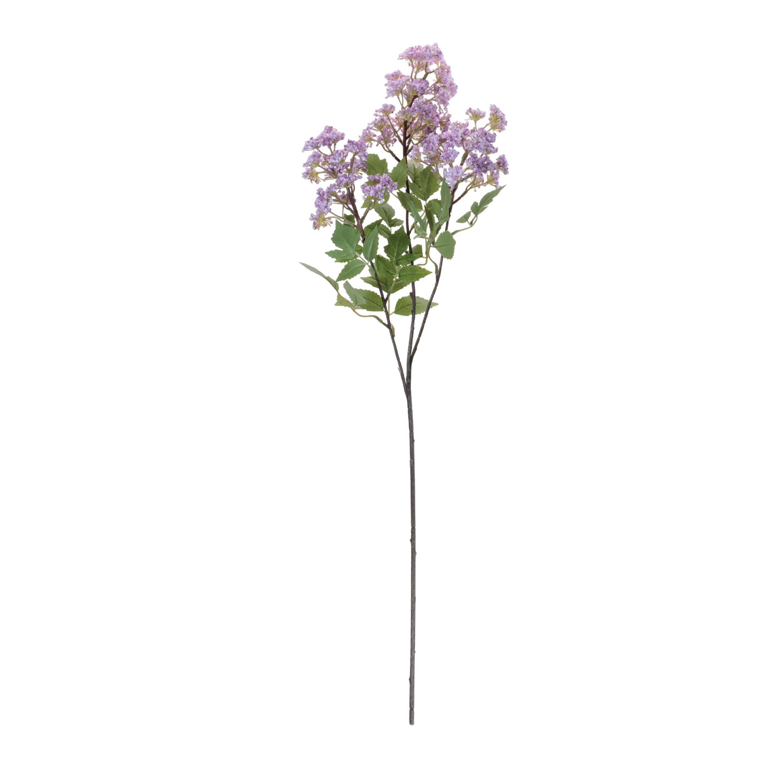 Angle. BreeBe - Lilac Floral Spray (Set of 4) - Purple, Green.