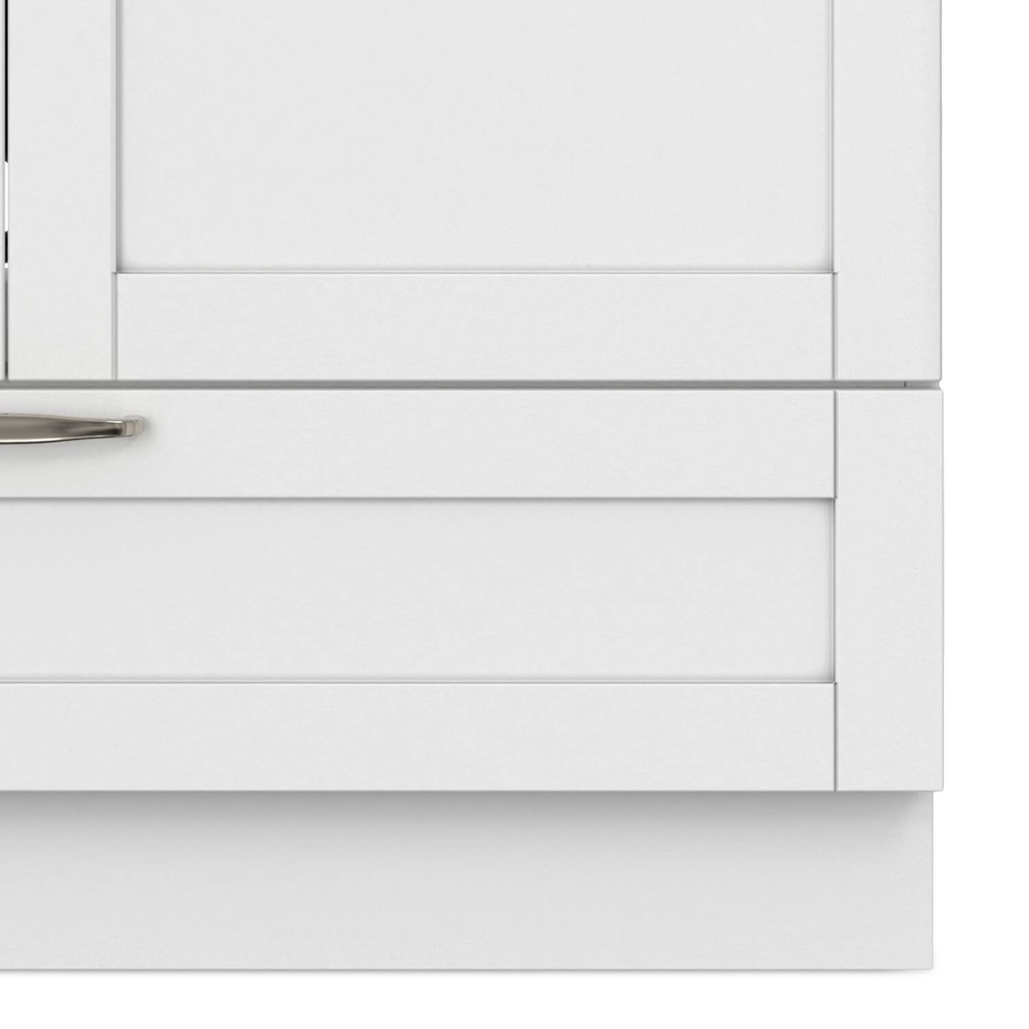 Alt View 6. Simpli Home - Reed All-In-One 36-inch Laundry Utility Sink and Cabinet - Pure White.