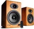 Front. Audioengine - A5+ Home Music System w/ Bluetooth aptX-HD - Bamboo.