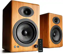 Audioengine - A5+ Home Music System w/ Bluetooth aptX-HD - Bamboo