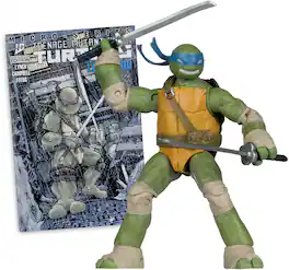 McFarlane Toys - Teenage Mutant Ninja Turtles - Page Punchers - Leonardo 5" Action Figure with Comic - COLLECTIBLES - Multicolor