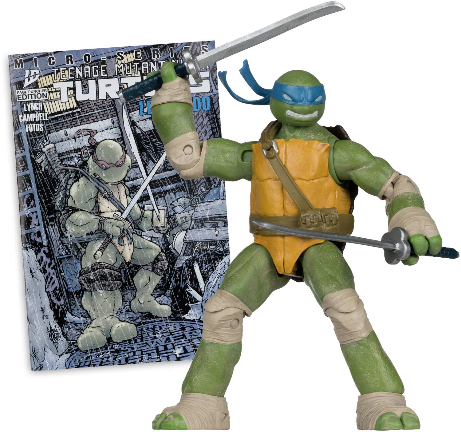 McFarlane Toys - Teenage Mutant Ninja Turtles - Page Punchers - Leonardo 5" Action Figure with Comic - COLLECTIBLES