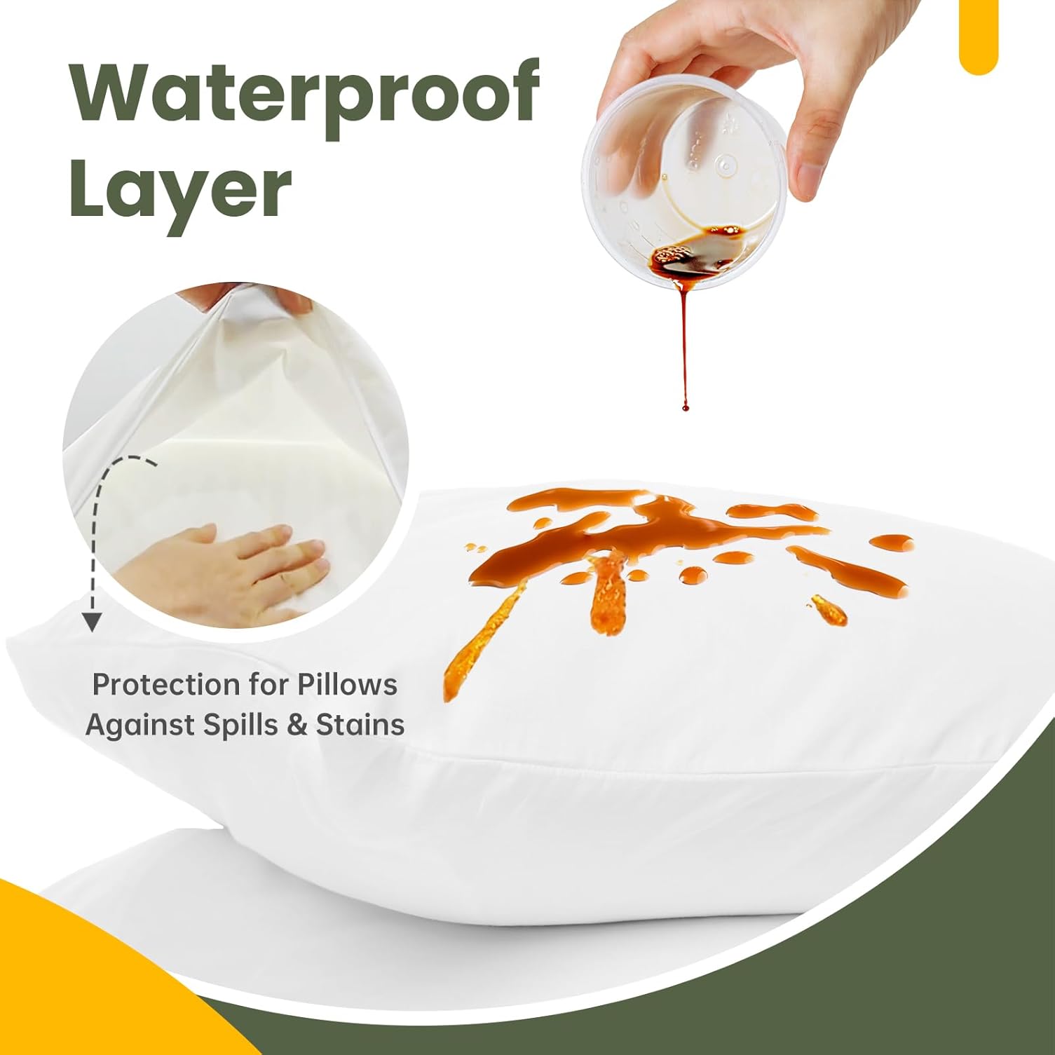 Waterproof Layer

Protection for Pillows Against Spills & Stains