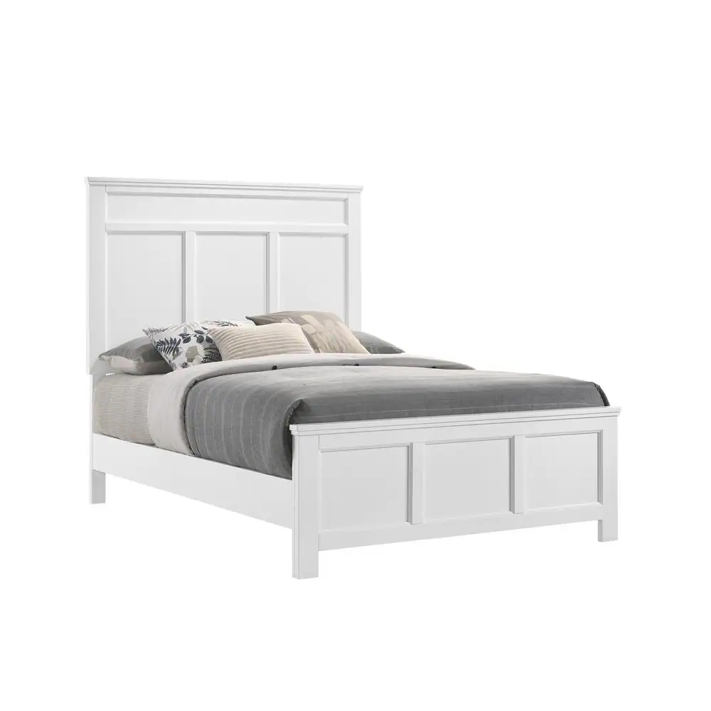 Alt View 1. New Classic Furniture - Furniture Andover Traditional Full Size Wood Bed in White - White.