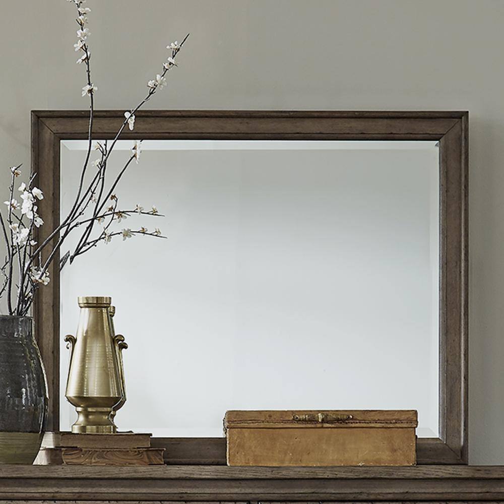 Left. Liberty Furniture Industries - Landscape Mirror Traditional Multi in Dusty Taupe - Multi.