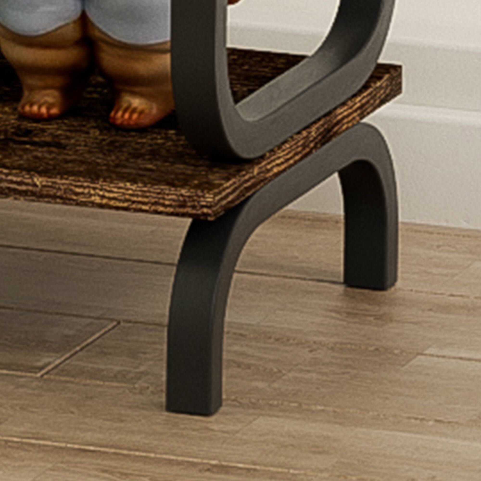 Alt View 2. Tiramisubest - 5-Tier Industrial Bookshelf,Rustic Brown Tall Bookcase with Open Wood & Metal Design, Vintage Storage Organizer - Black.