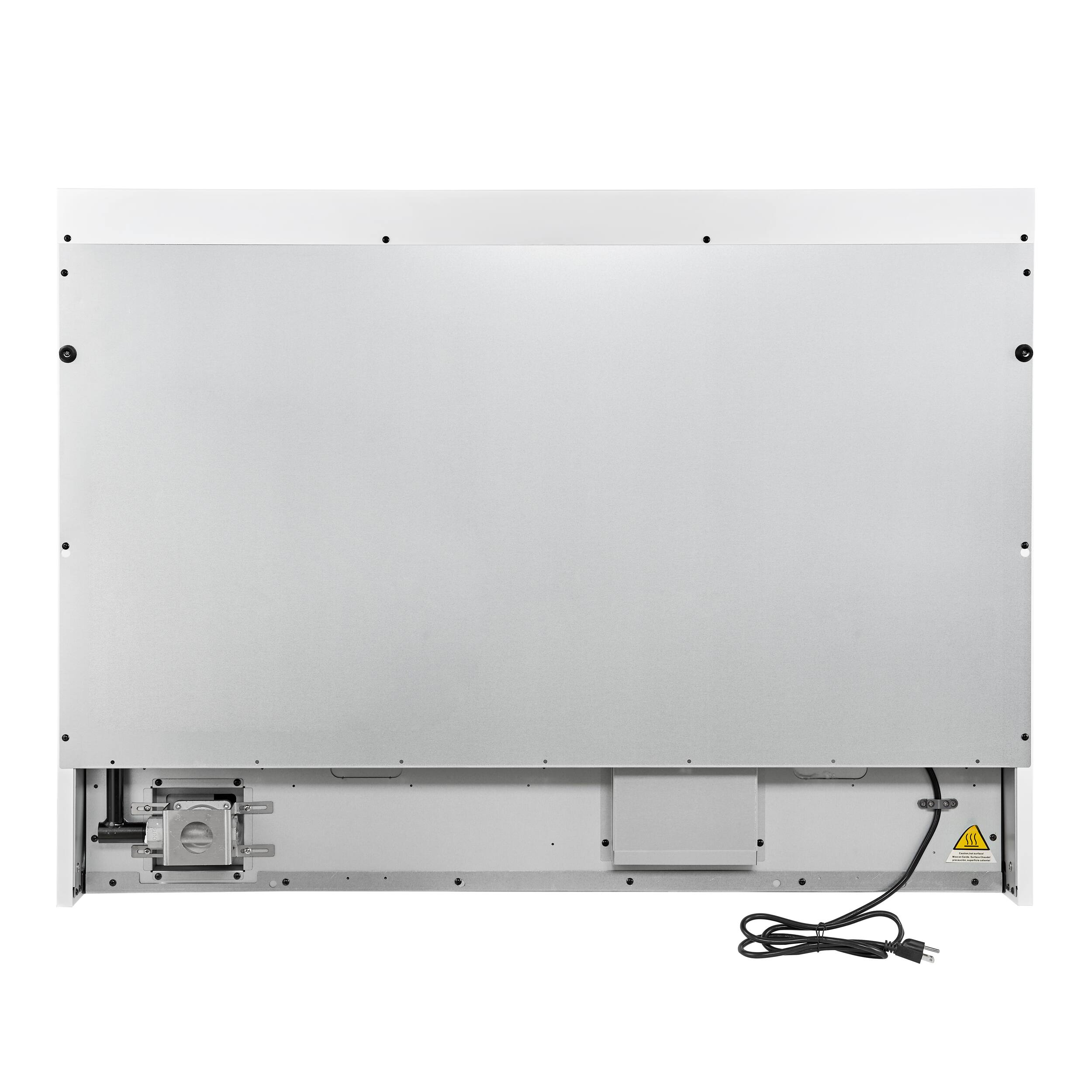 Back. Forno Appliances - Antico 5.5 Cu. Ft. Freestanding  Double Oven Gas Range with Antique Brass Accents - White.