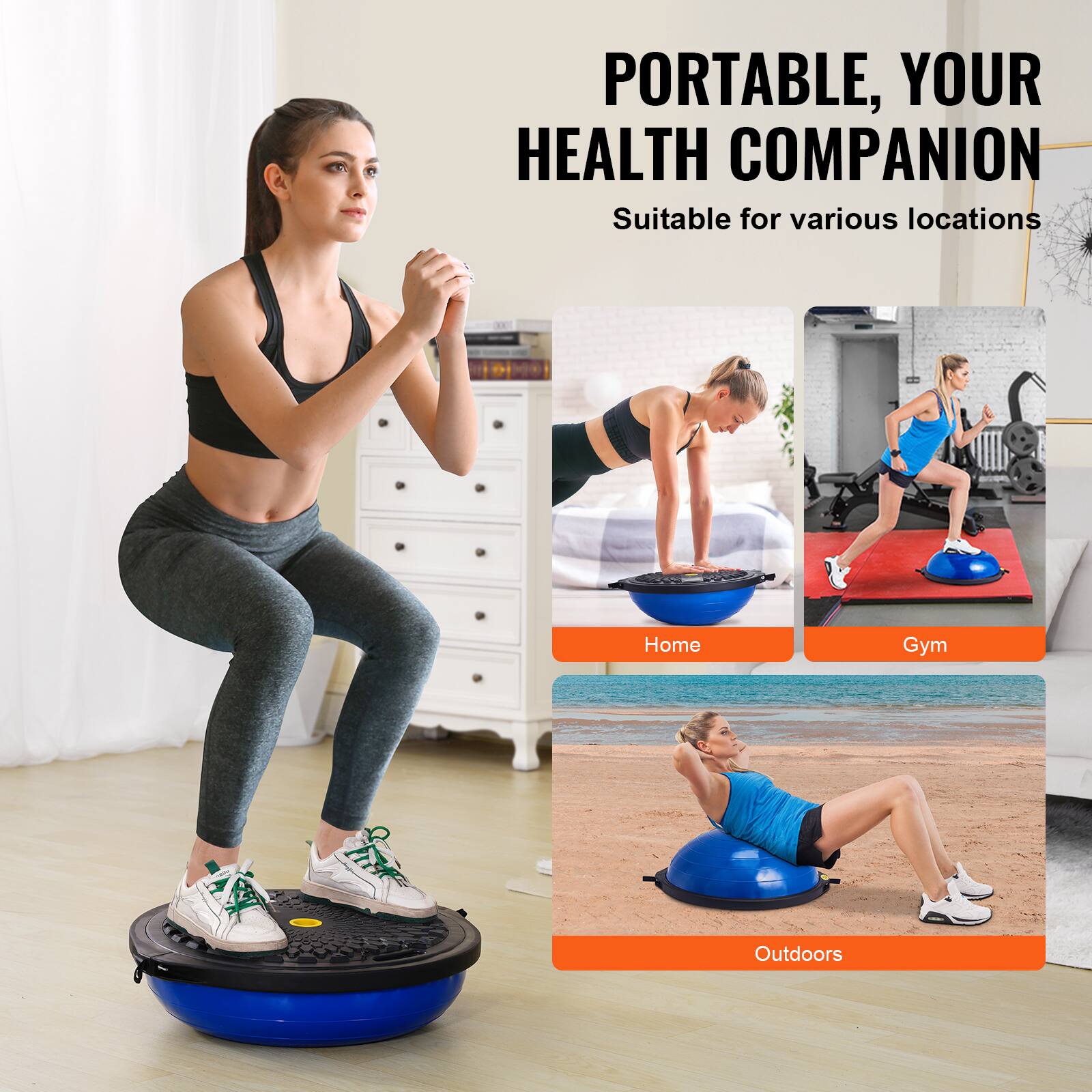 PORTABLE, YOUR HEALTH COMPANION Suitable for various locations Home Gym Outdoors