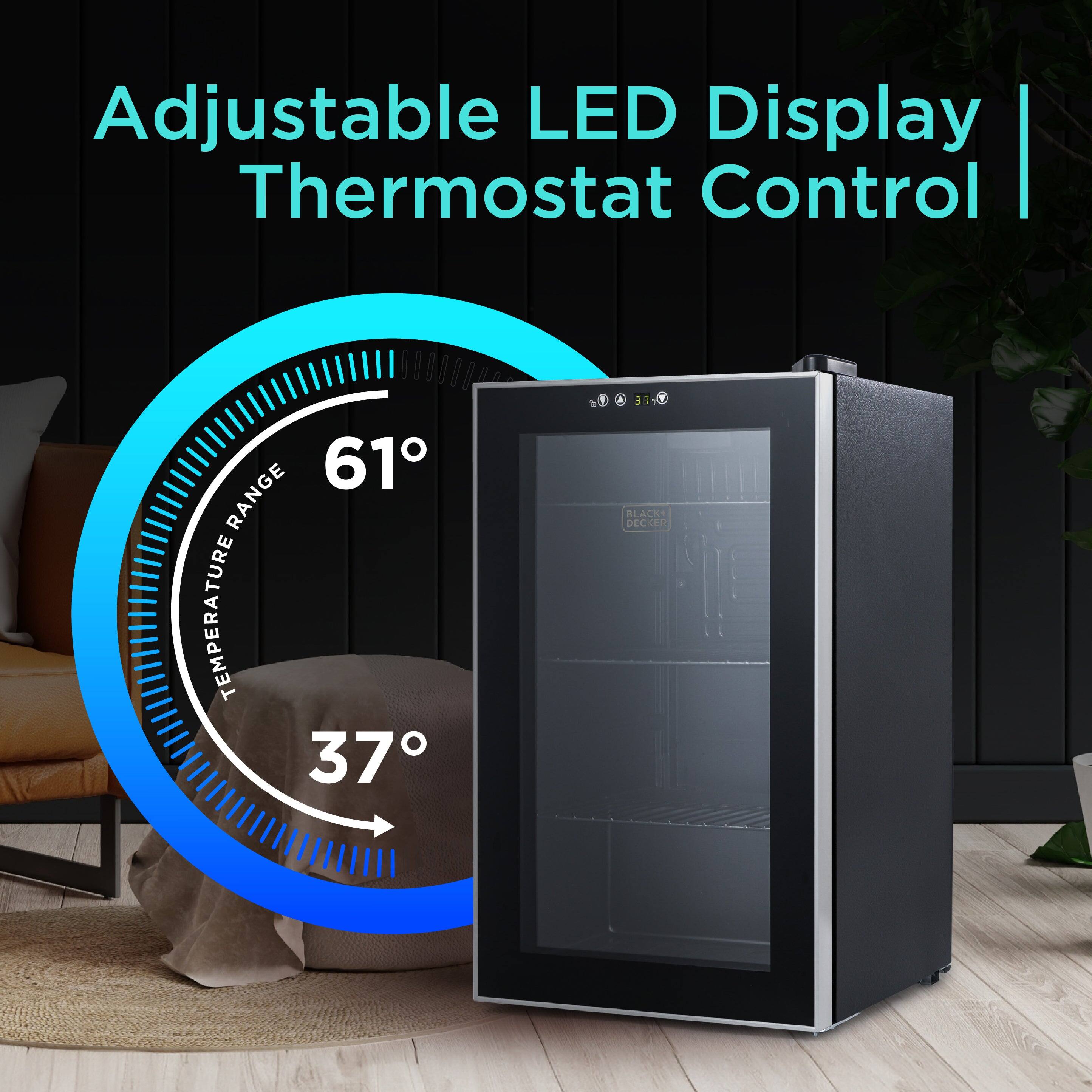 Adjustable LED Display Thermostat Control, 61° Temperature Range, 37° 1 31, Black Decker