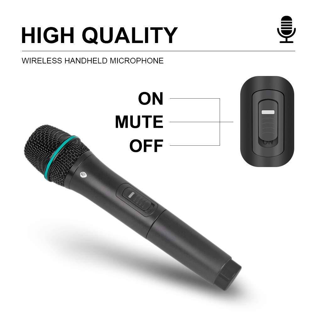 HIGH QUALITY  
WIRELESS HANDHELD MICROPHONE  

ON  
MUTE  
OFF